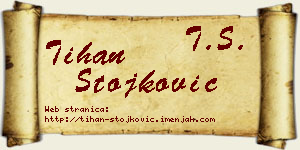 Tihan Stojković vizit kartica